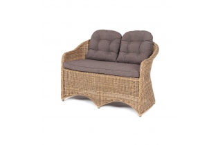 MR1000756 диван двухместный плетенный из ротанга, цвет соломенный